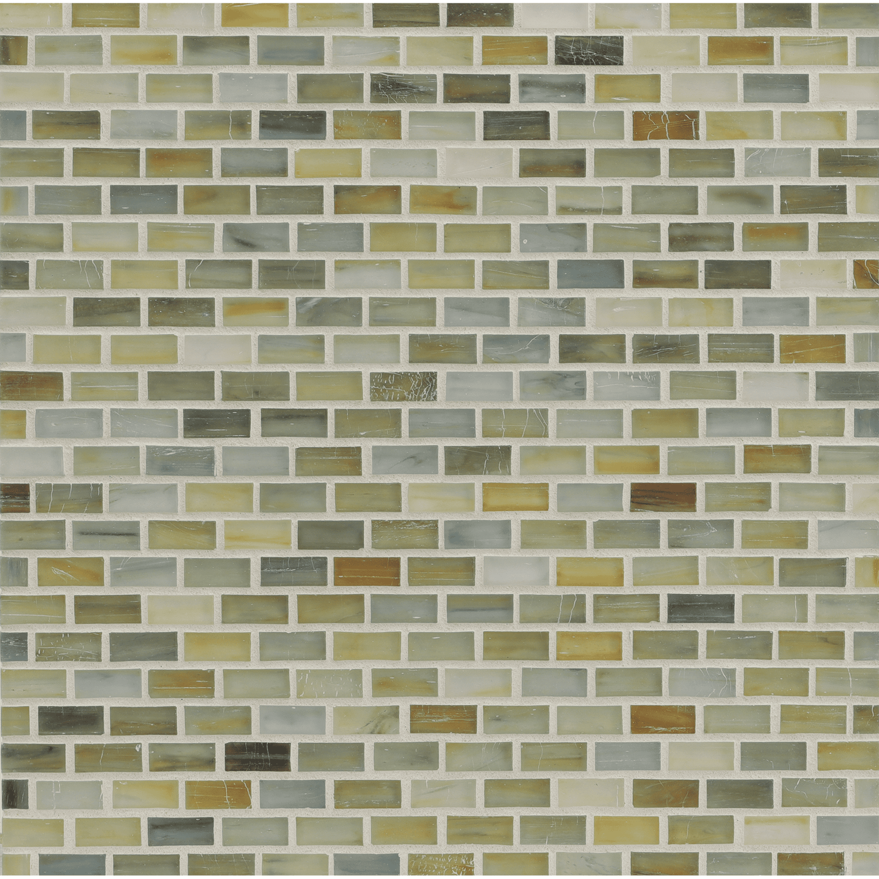TOZEN: xenon 0.5"x1" Staggered Joint Field Mosaic (12.51"x12.51" | silk)