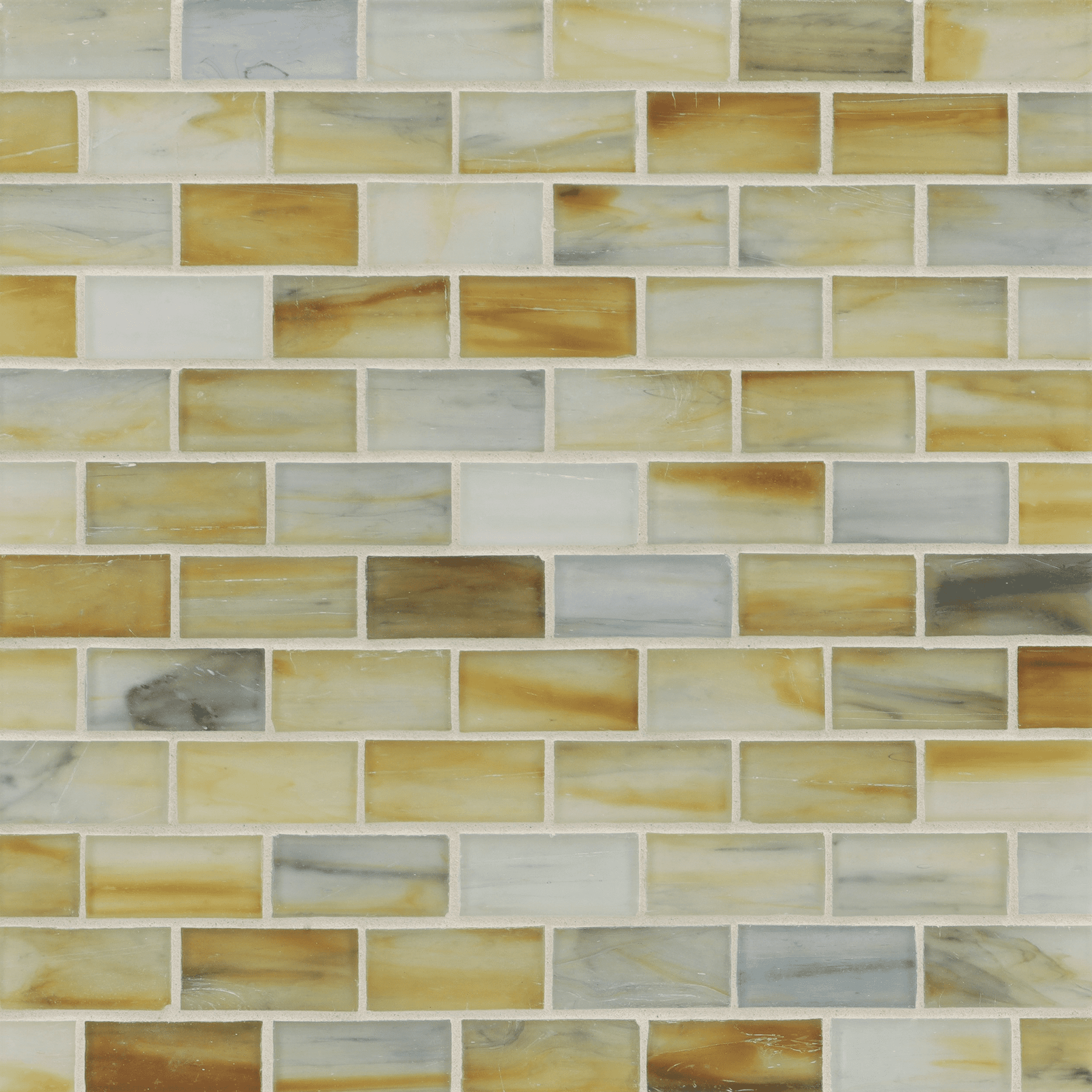 TOZEN: xenon 1"x2" Staggered Joint Field Mosaic (11.52"x12.51" | silk)