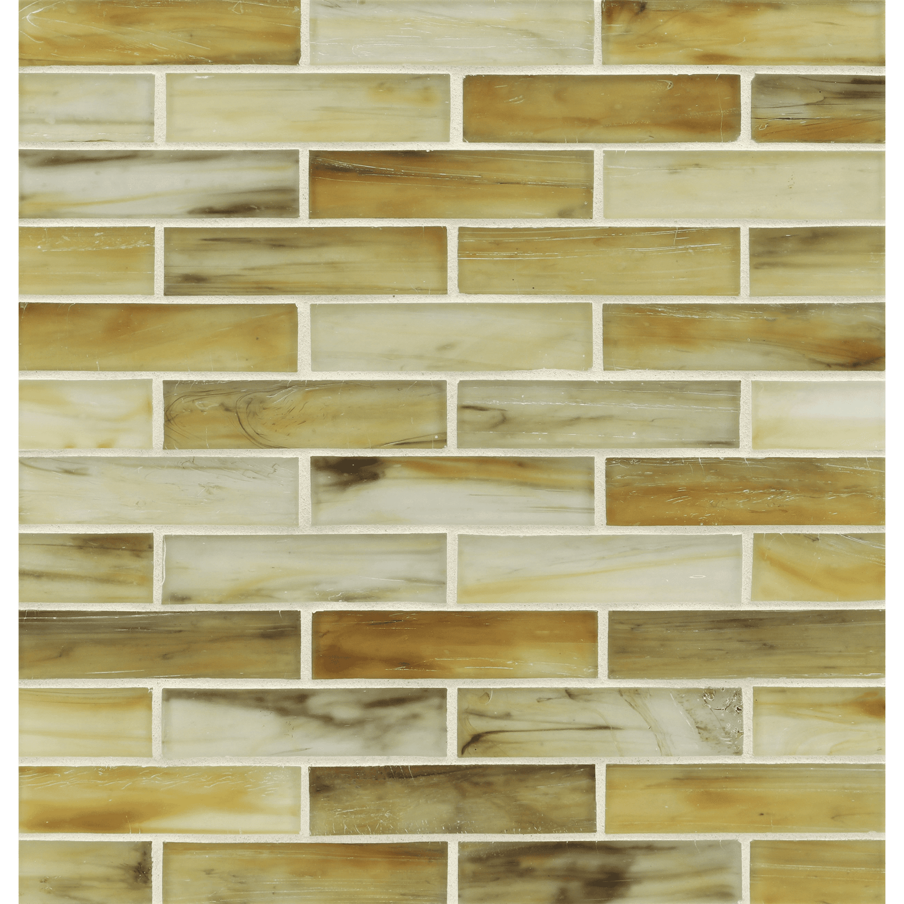 TOZEN: Yttrium 1"x4" Staggered Joint Field Mosaic (9.92"x12.41" | silk)