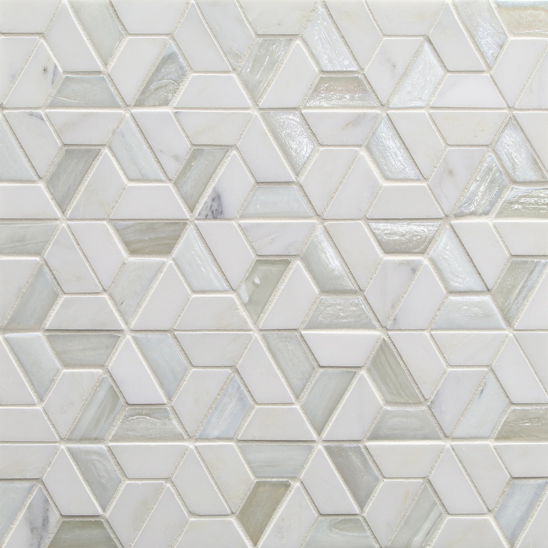 VESUVIO: White Mountain Kindred Hexagonal Field Mosaic (11.42"x10.04" | multi)