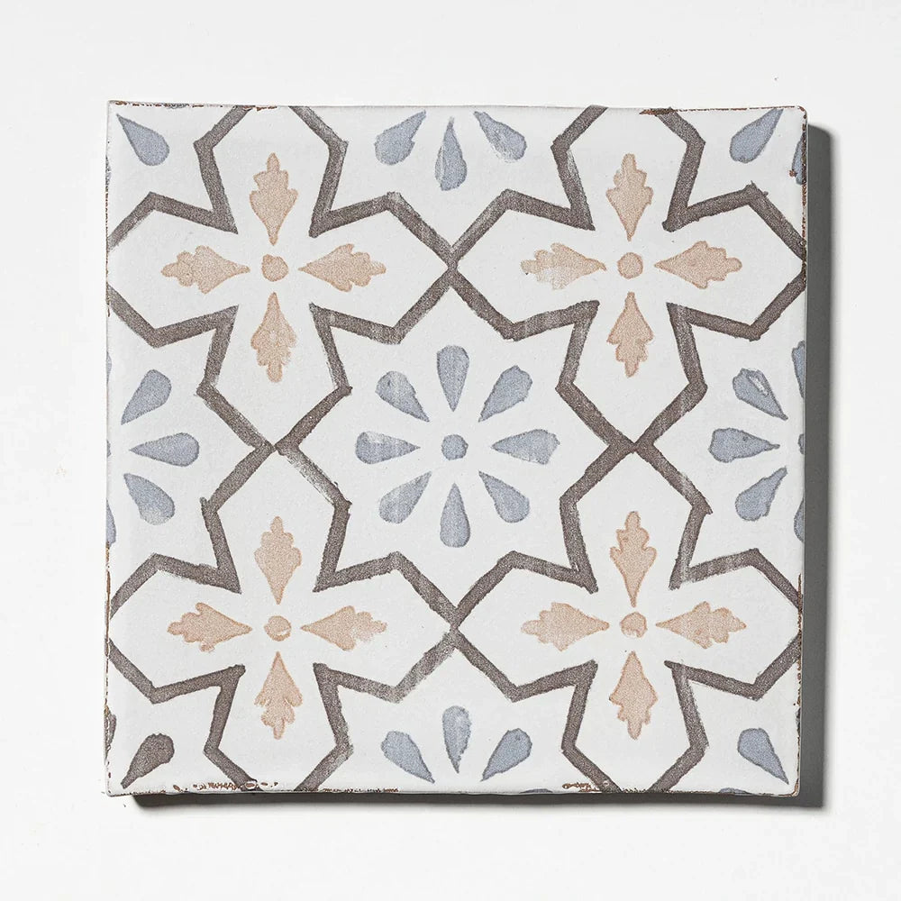 leitmotif petal promenade ceramic deco tile 6x6x3_8 matte distributed by surface group