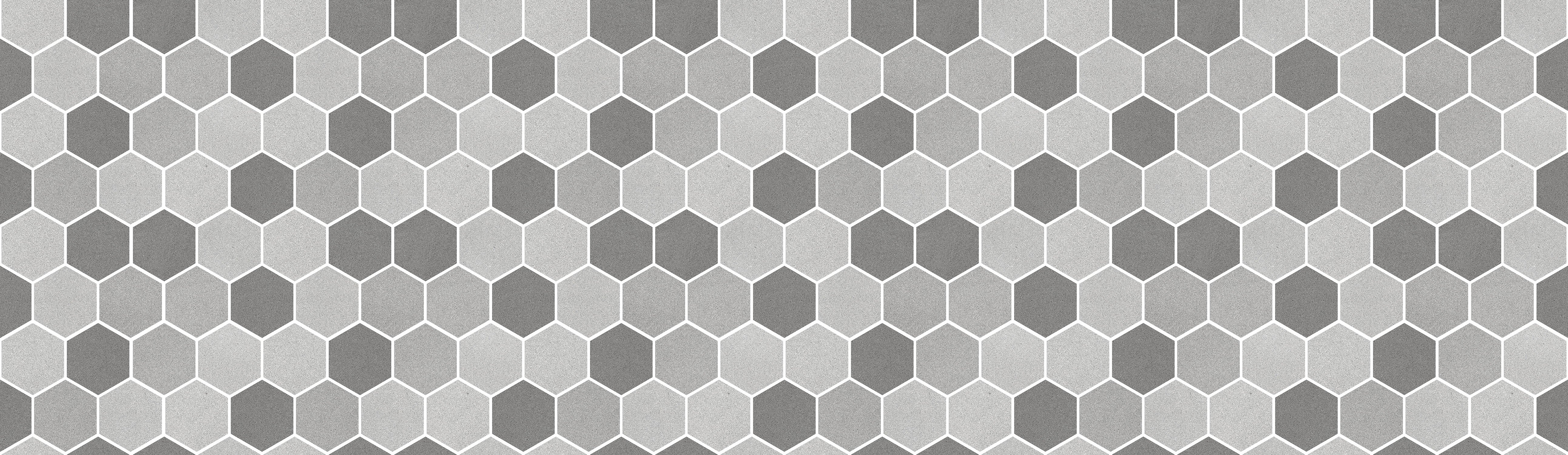 landmark 9mm masterplan hex multicolor cold hexagon mosaic 10x12x9mm matte rectified porcelain tile distributed by surface group international