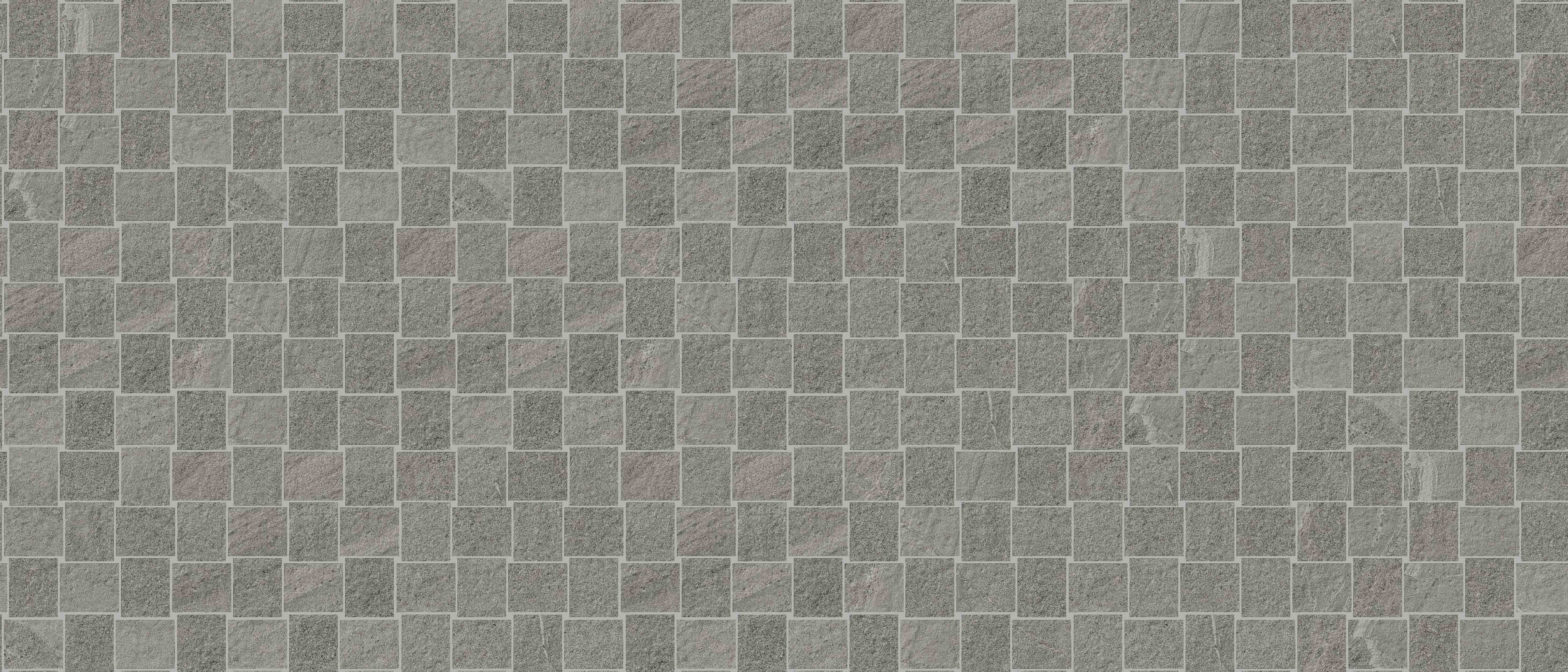 MILESTONE: South Grey Rectangle Basketweave Field Mosaic (12"x12"x9mm | matte | rectified)