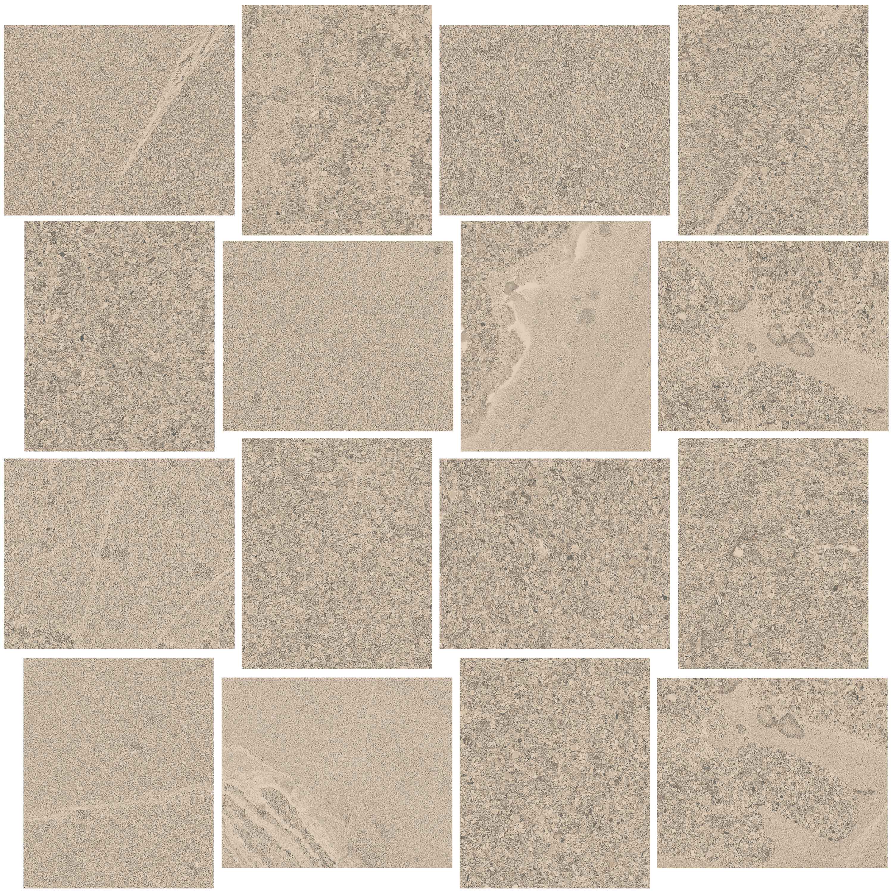 MILESTONE: East Beige Rectangle Basketweave Field Mosaic (12"x12"x9mm | matte | rectified)