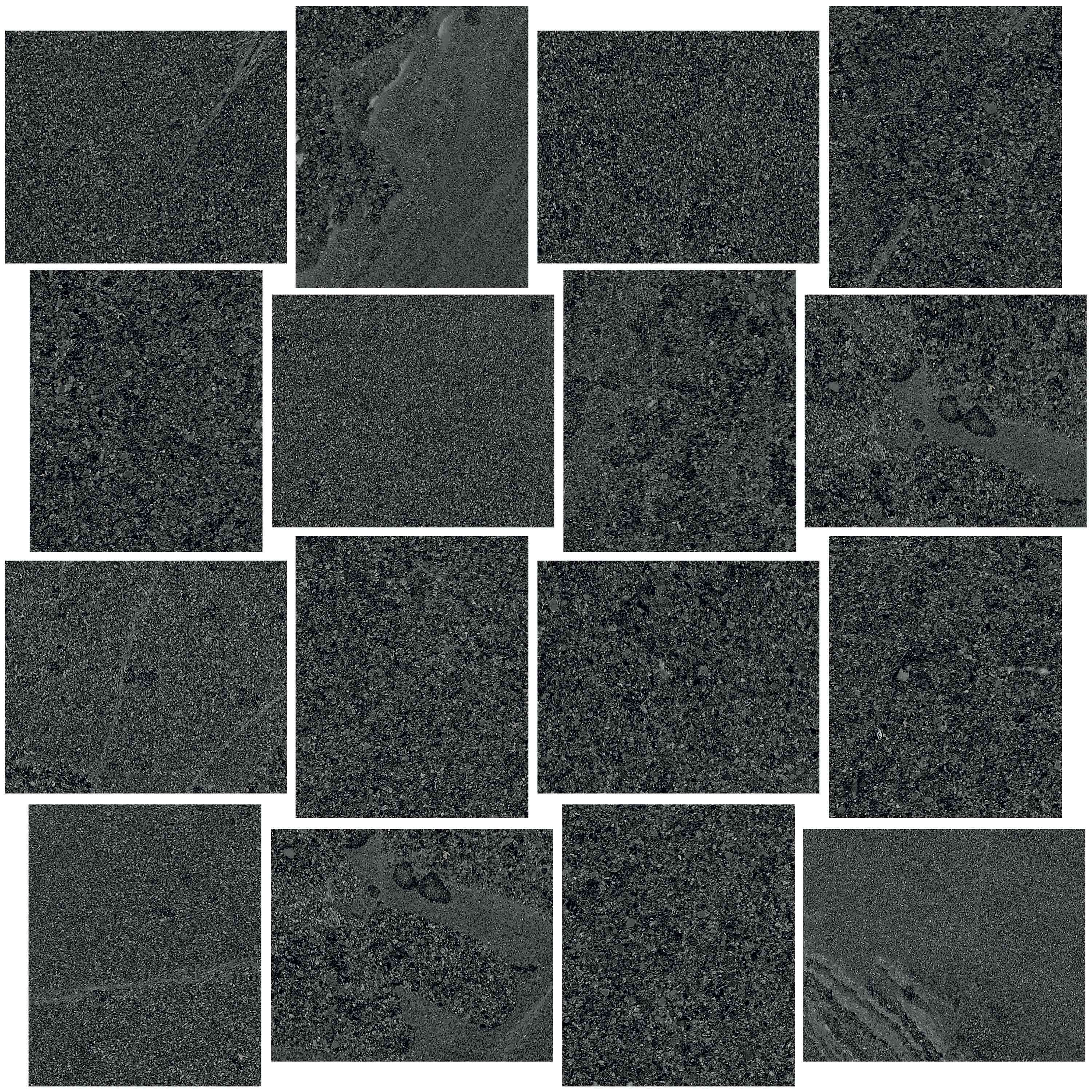 MILESTONE: West Black Rectangle Basketweave Field Mosaic (12"x12"x9mm | matte | rectified)