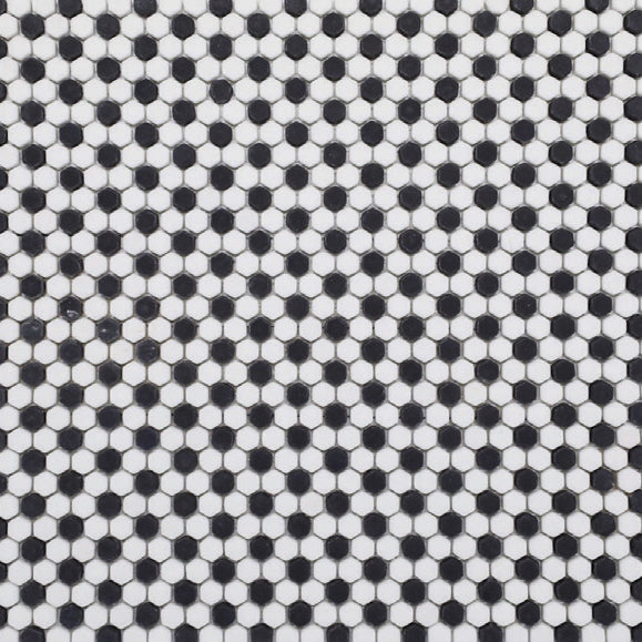 GEOMETRO: Nice Classic Hexagonal Recycled Glass Mosaic (11 7/16"x11 7/8"x3/8" | Matte)