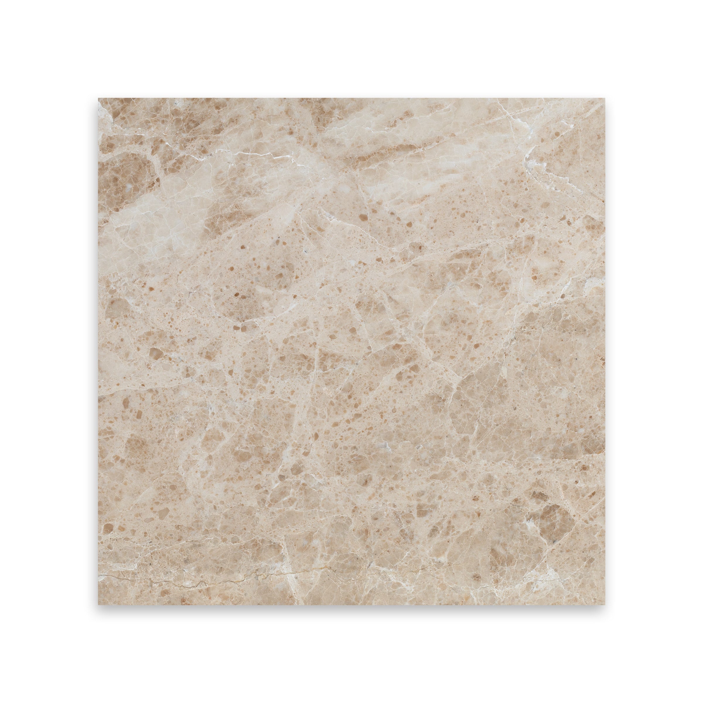 CREMA CAPPUCCINO: Marble Square Field Tile (12"x12"x3/8" | Polished)