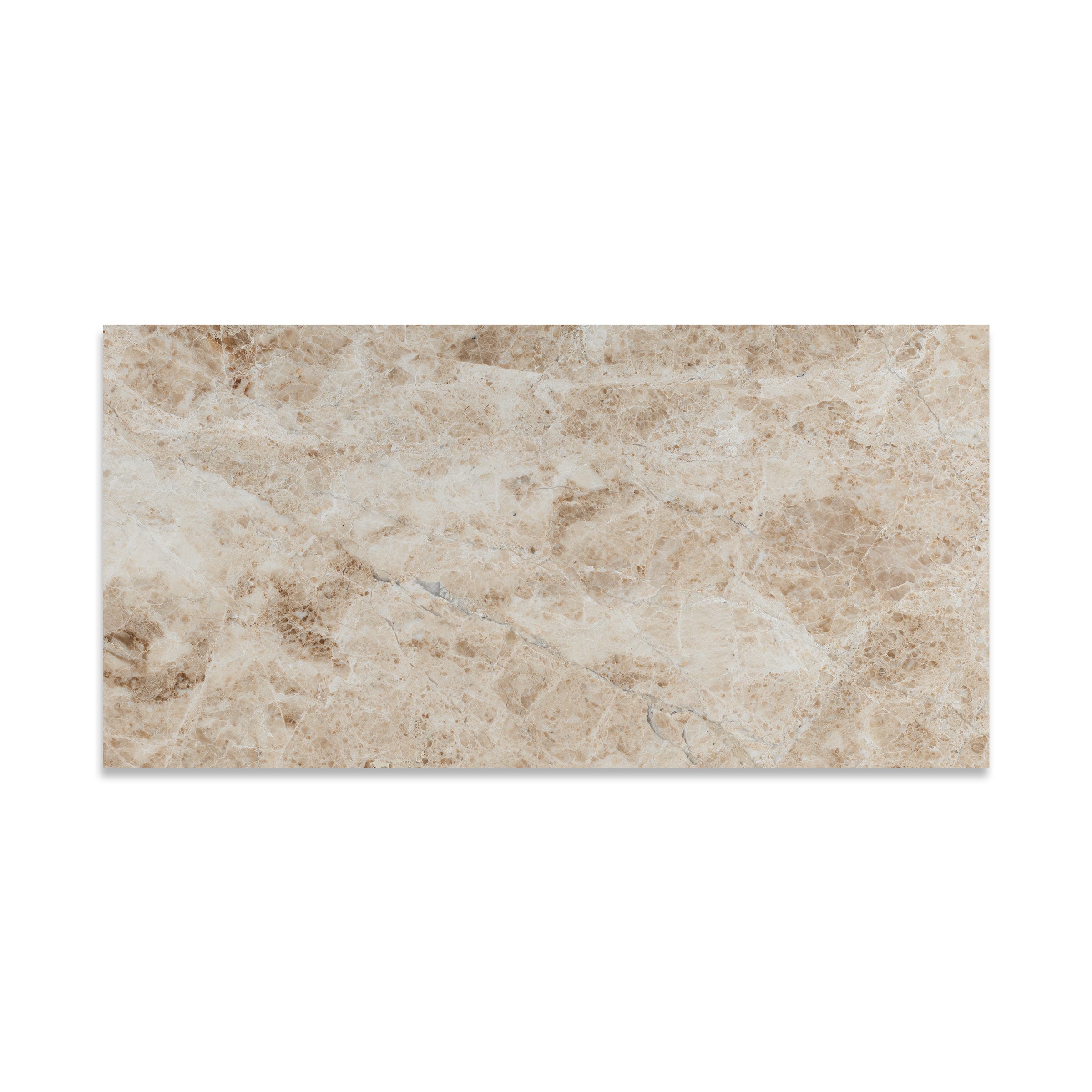 CREMA CAPPUCCINO: Marble Rectangle Field Tile (12"x24"x1/2" | Polished)