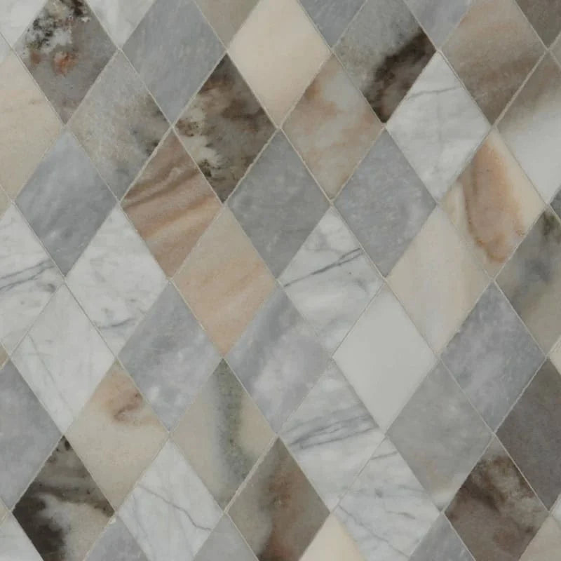talia afyon grey avenza dark palisandra almas marble mosaic 9&5_16x10&1_2x3_8 multi finish distributed by surface group