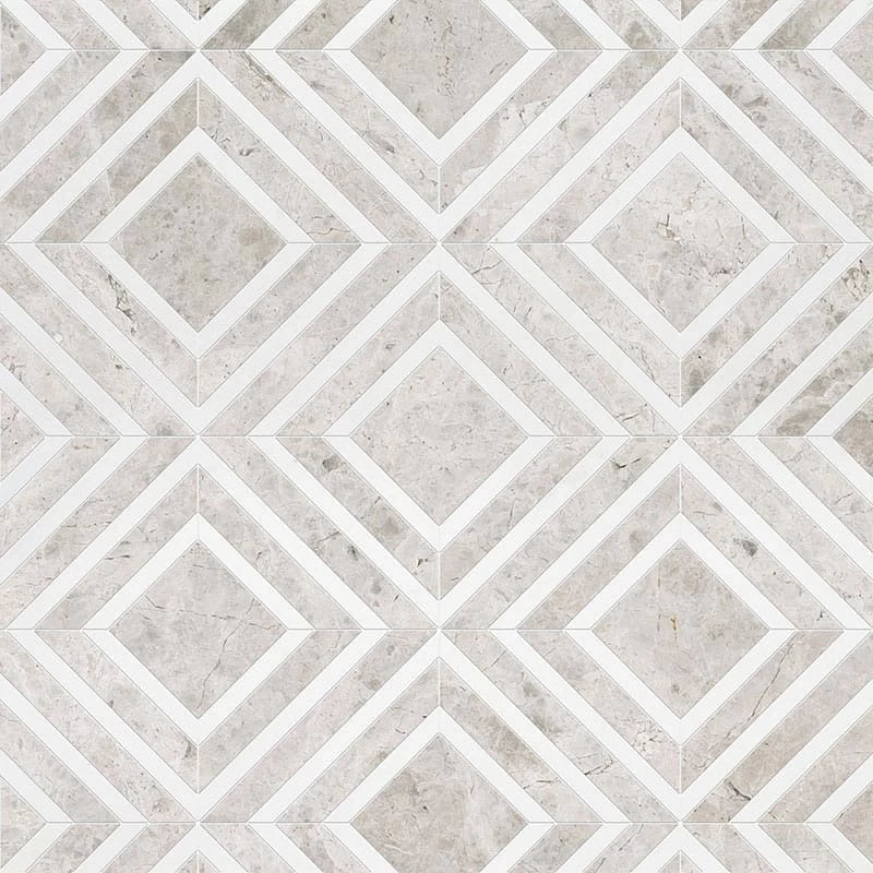talia aspen white silver shadow yildiz marble mosaic 8&13_16x11x3_8 multi finish distributed by surface group