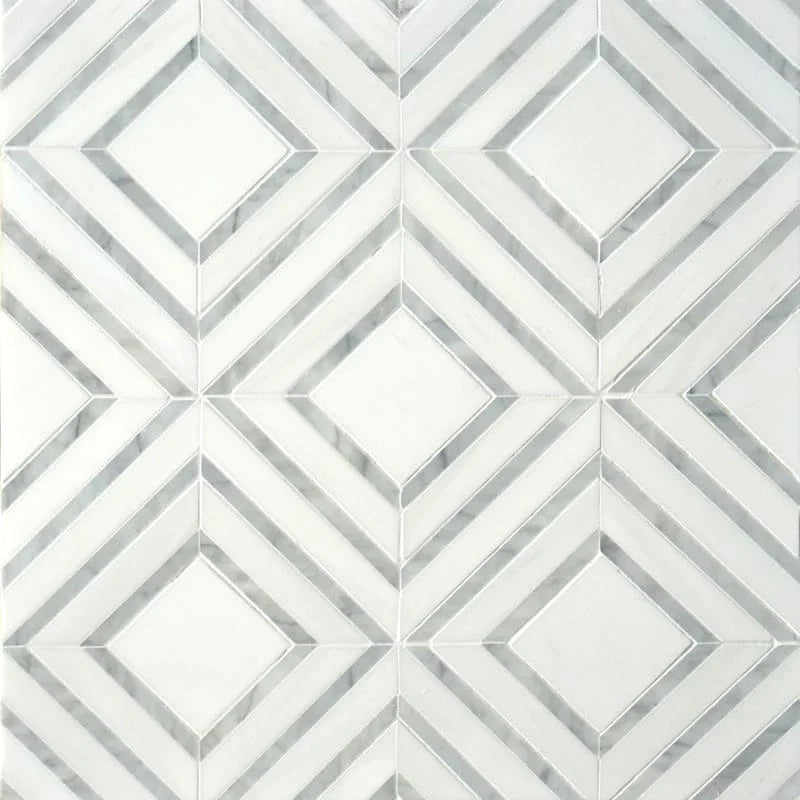 talia avenza light dolomite yildiz marble mosaic 8&13_16x11x3_8 multi finish distributed by surface group
