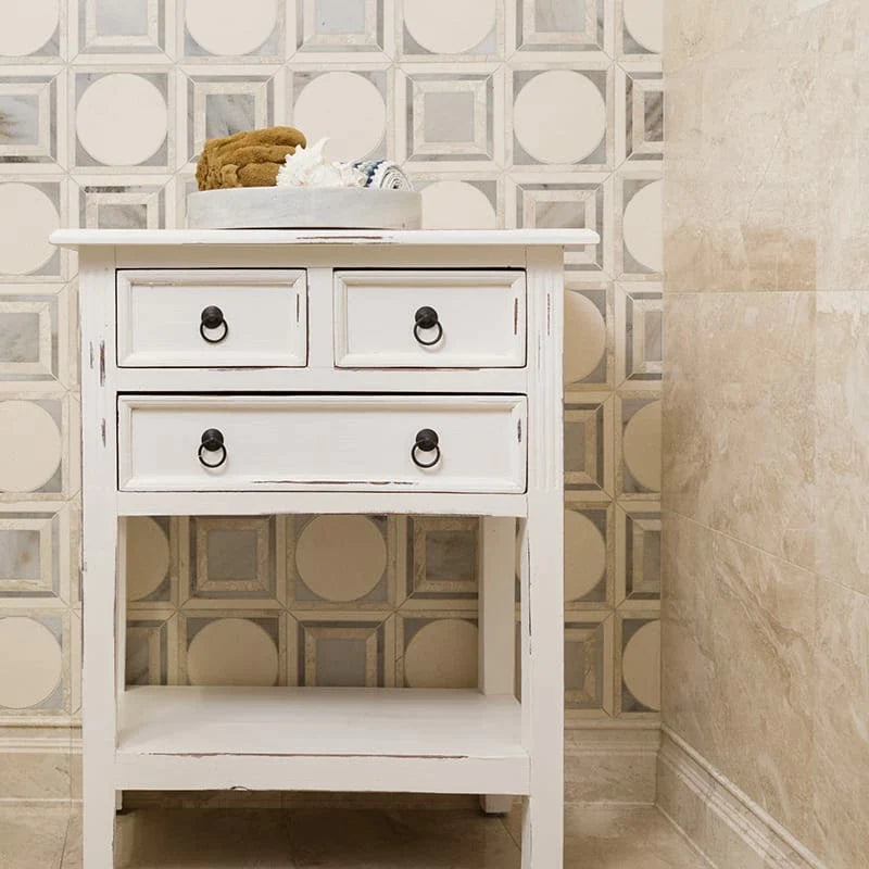 talia champagne diana royal skyline cicero marble mosaic 12x12x3_8 multi finish distributed by surface group