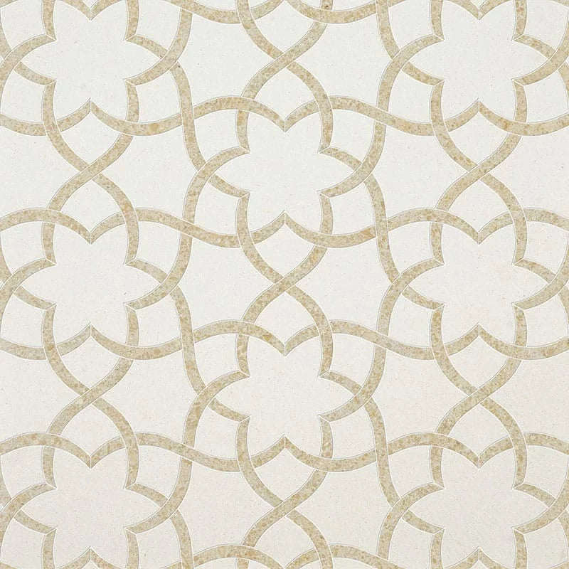talia champagne seashell isidore limestone mosaic 12&1_2x14&3_8x3_8 multi finish distributed by surface group