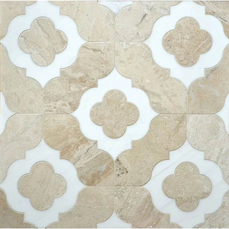 talia diana royal dolomite irene marble mosaic 11&3_8x11&3_8x3_8 multi finish distributed by surface group
