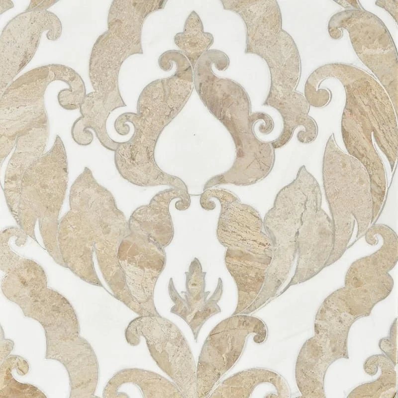 talia diana royal dolomite rumi marble mosaic 13&9_16x18x3_8 multi finish distributed by surface group