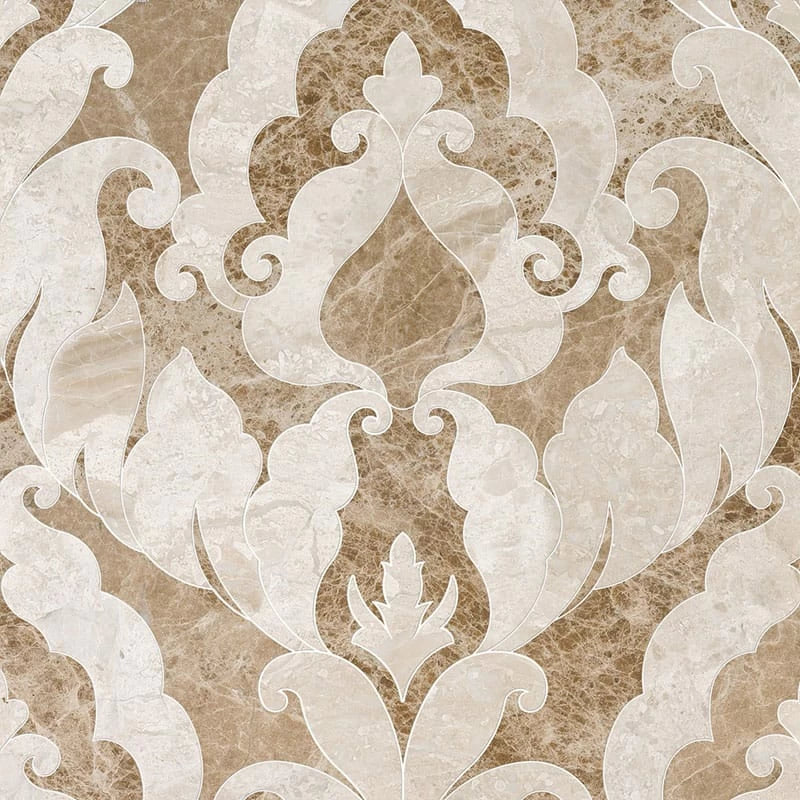 talia diana royal paradise rumi marble mosaic 13&9_16x18x3_8 polished distributed by surface group