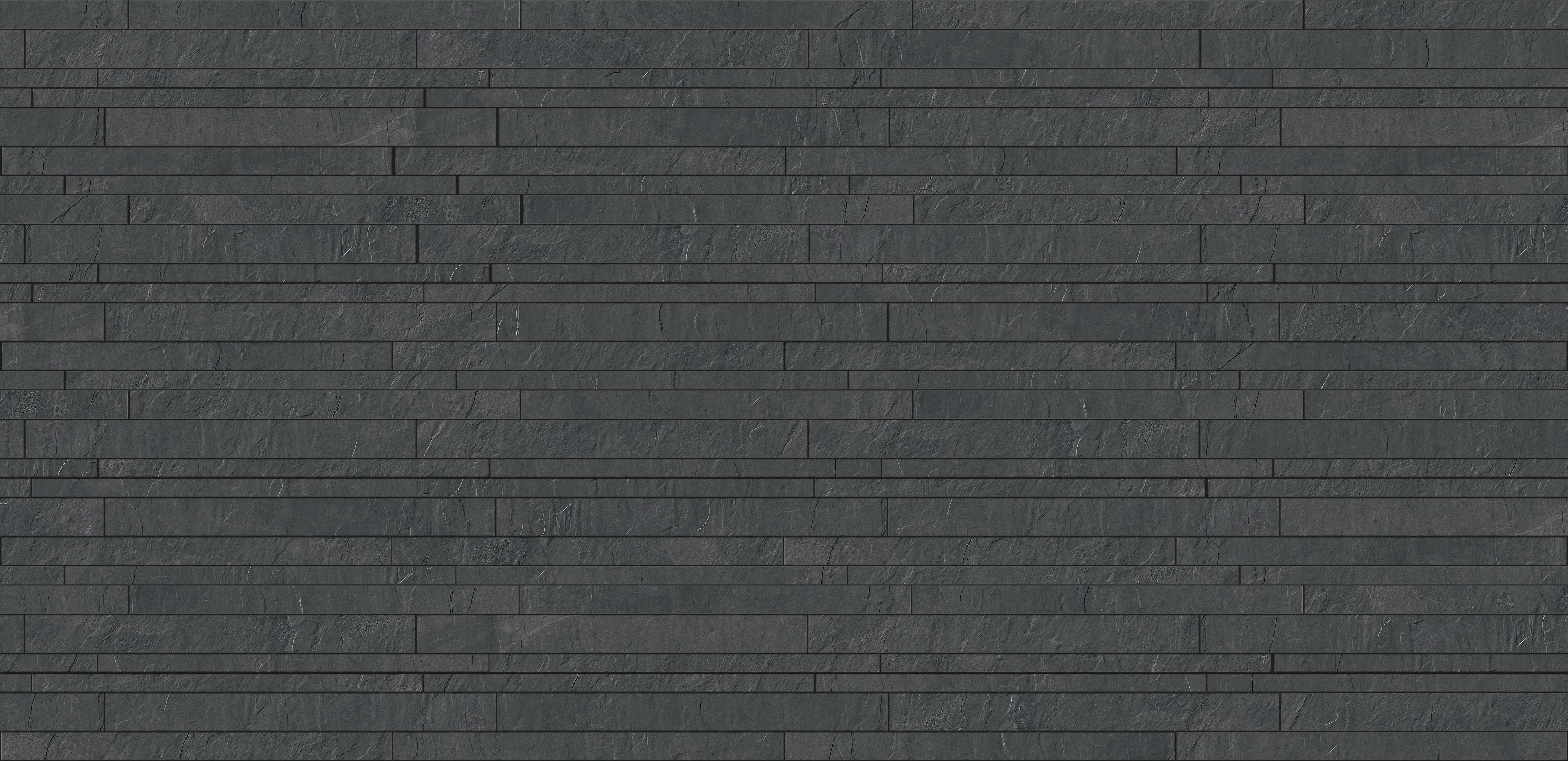 landmark 9mm trek anthracite random strip mosaic 12x24x9mm matte rectified porcelain tile distributed by surface group international