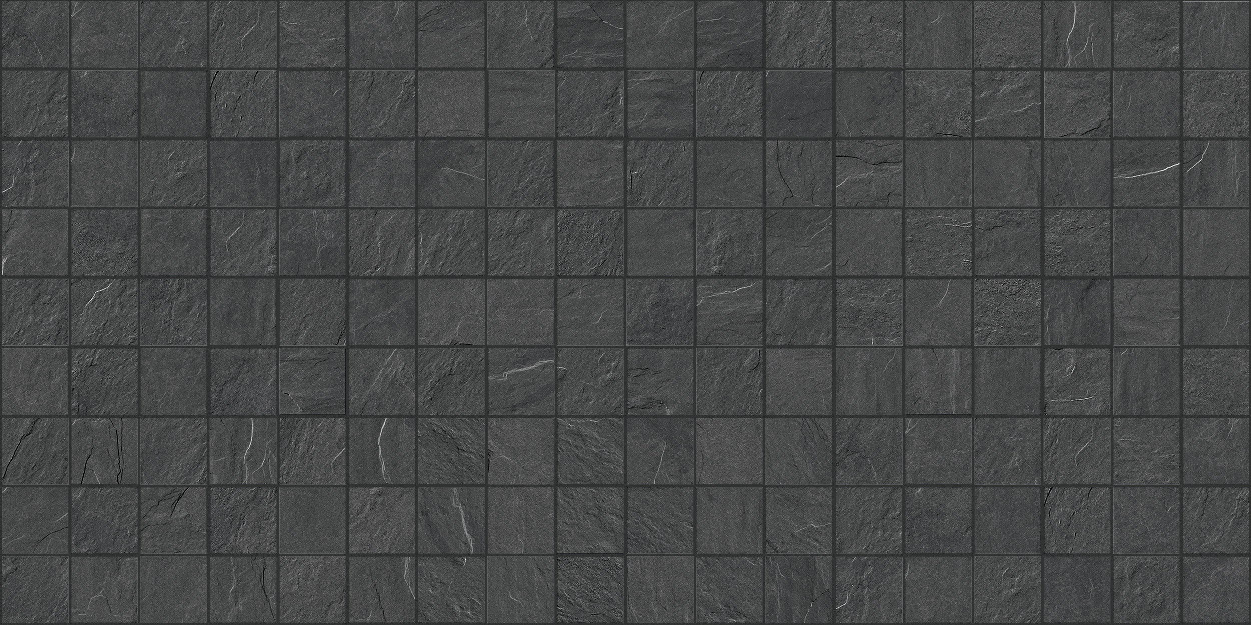 landmark 9mm trek anthracite straight stack 2x2 mosaic 12x12x9mm matte rectified porcelain tile distributed by surface group international