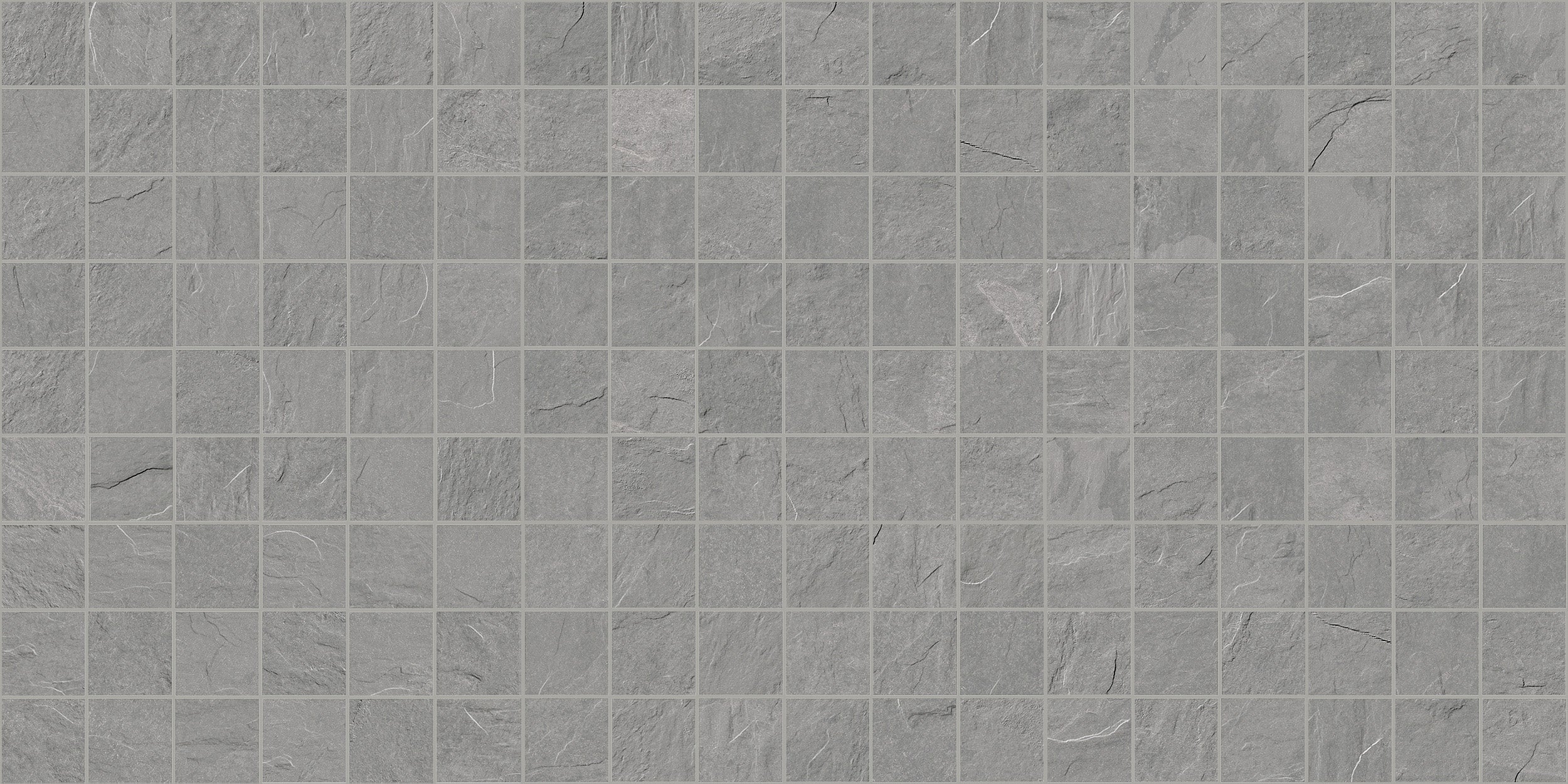 landmark 9mm trek silver straight stack 2x2 mosaic 12x12x9mm matte rectified porcelain tile distributed by surface group international
