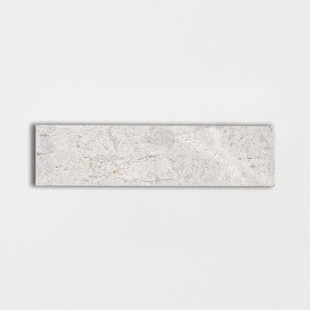 silver shadow marble natural stone field tile rectangle shape leather 2 by 8 by 1 of 2 straight edge for interior and exterior applications in shower kitchen bathroom backsplash floor and wall produced by marble systems and distributed by surface group international