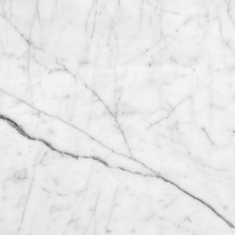 white carrara select marble natural stone field tile square shape honed finish 12 by 12 by 3 of 8 straight edge for interior and exterior applications in shower kitchen bathroom backsplash floor and wall produced by marble systems and distributed by surface group international