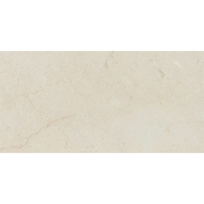 crema marfil marble natural stone field tile rectangle shape polished finish 12 by 24 by 3 of 8 micro beveled for interior and exterior applications in shower kitchen bathroom backsplash floor and wall produced by marble systems and distributed by surface group international