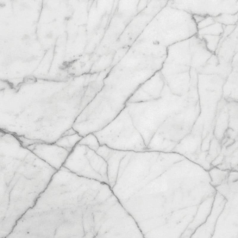 white carrara select marble natural stone field tile square shape polished finish 24 by 24 by 3 of 8 straight edge for interior and exterior applications in shower kitchen bathroom backsplash floor and wall produced by marble systems and distributed by surface group international