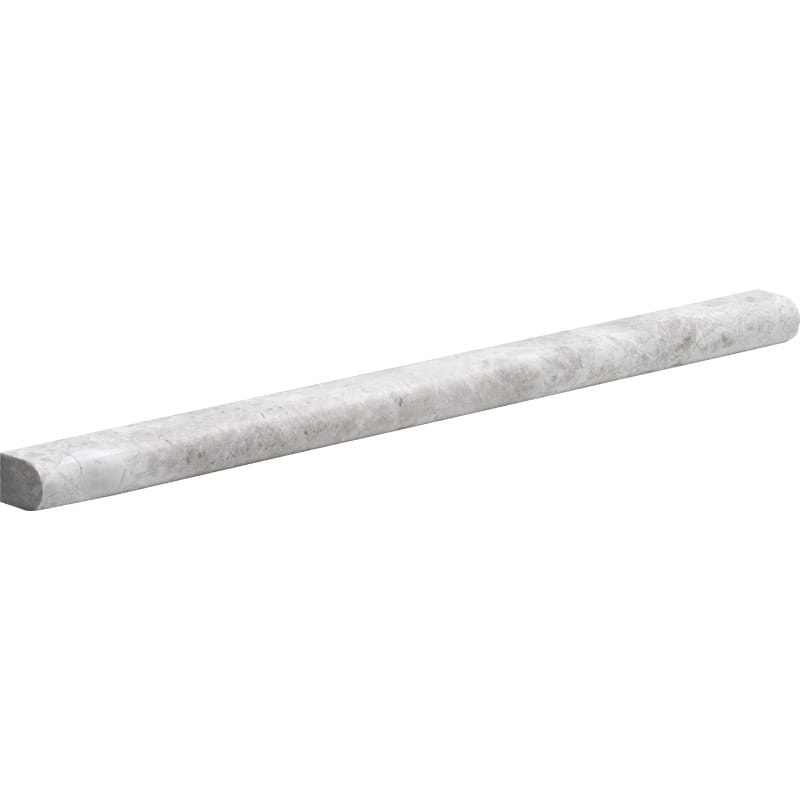 silver clouds marble natural stone molding pencil liner trim polished finish 1 of 2 by 12 by 11 of 16 straight edge for interior and exterior applications in shower kitchen bathroom backsplash floor and wall produced by marble systems and distributed by surface group international