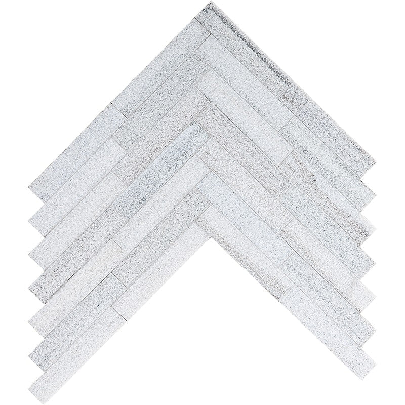 skyline marble large herringbone rectangle shape natural stone mosaic sheet full grain 12 and 7 of 8 by 8 and 9 of 16 by  straight edge for interior and exterior applications in shower kitchen bathroom backsplash floor and wall produced by marble systems and distributed by surface group international