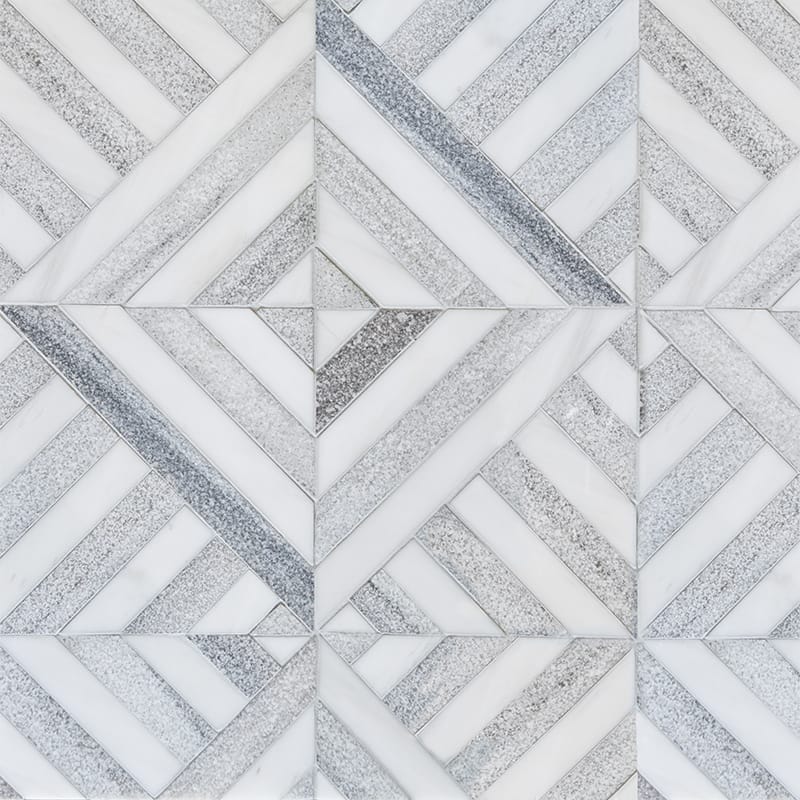 skyline marble ponte multi shape natural stone mosaic sheet multi 14 and 5 of 16 by 14 and 5 of 16 by  straight edge for interior and exterior applications in shower kitchen bathroom backsplash floor and wall produced by marble systems and distributed by surface group international
