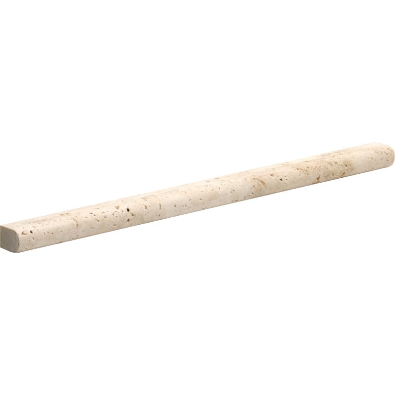 ivory travertine natural stone molding pencil liner trim honed finish 1 of 2 by 12 by 11 of 16 straight edge for interior and exterior applications in shower kitchen bathroom backsplash floor and wall produced by marble systems and distributed by surface group international