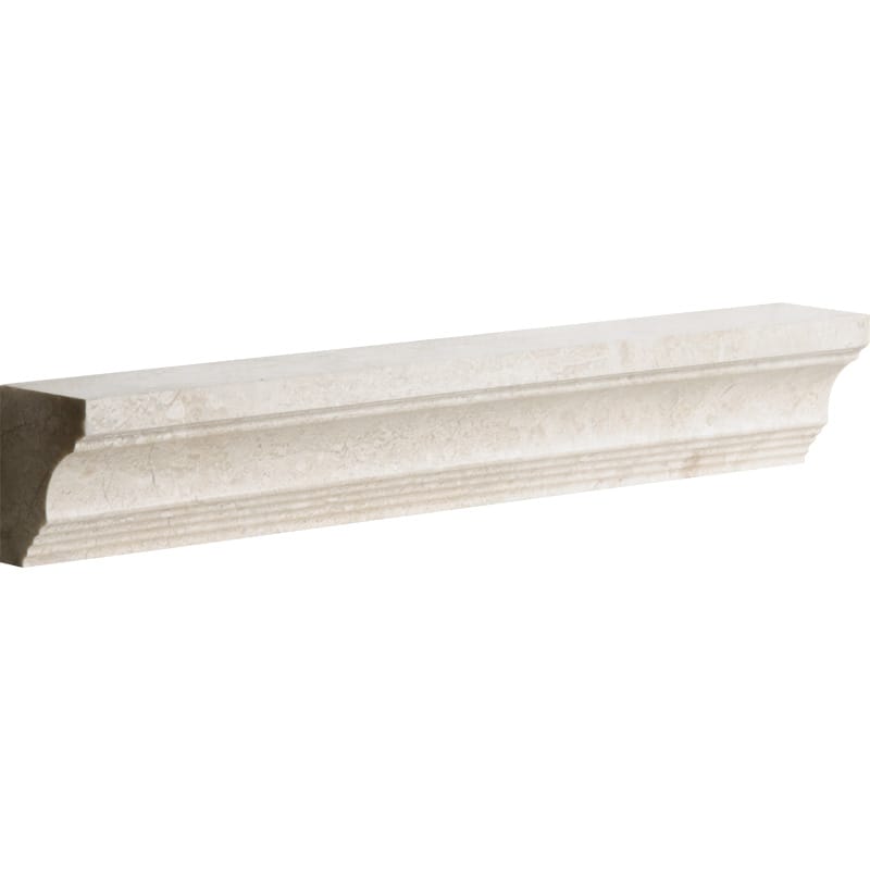 diana royal marble natural stone molding modern cornice trim polished finish 2 by 12 by 1 of 2 straight edge for interior and exterior applications in shower kitchen bathroom backsplash floor and wall produced by marble systems and distributed by surface group international