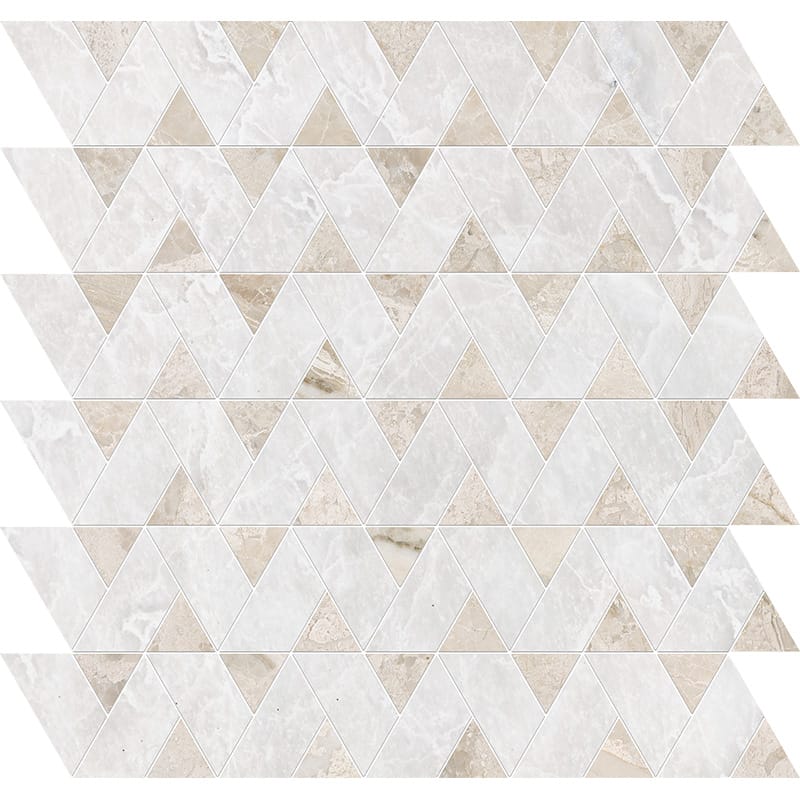 iceberg diana royal marble monte multi shape natural stone mosaic sheet polished finish 12 and 3 of 8 by 12 and 3 of 8 by 3 of 8 straight edge for interior and exterior applications in shower kitchen bathroom backsplash floor and wall produced by marble systems and distributed by surface group international