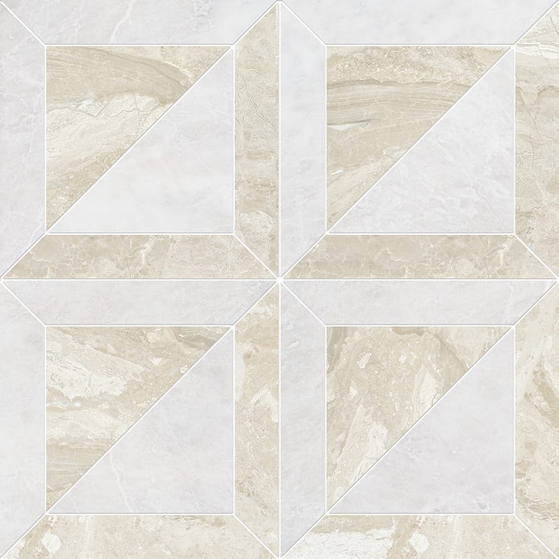 iceberg diana royal marble york multi shape natural stone mosaic sheet polished finish 11 and 15 of 16 by 11 and 15 of 16 by 3 of 8 straight edge for interior and exterior applications in shower kitchen bathroom backsplash floor and wall produced by marble systems and distributed by surface group international