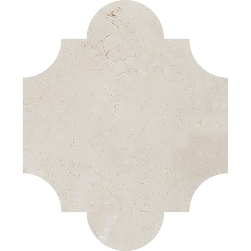 crema marfil marble natural stone waterjet tile san felipe shape polished finish 8 by 9 and 3 of 4 by 3 of 8 straight edge for interior and exterior applications in shower kitchen bathroom backsplash floor and wall produced by marble systems and distributed by surface group international