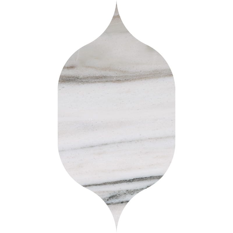 skyline marble natural stone waterjet tile gothic arabesque shape shape polished finish 4 and 7 of 8 by 8 and 13 of 16 by 3 of 8 straight edge for interior and exterior applications in shower kitchen bathroom backsplash floor and wall produced by marble systems and distributed by surface group international