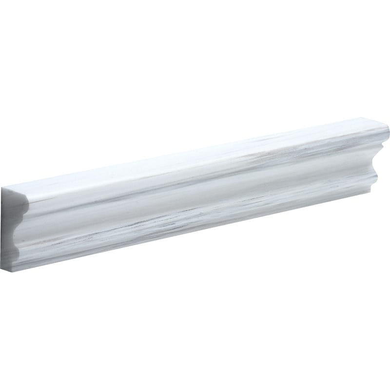 bianco dolomiti classic marble natural stone molding andorra chairrail trim polished finish 2 by 12 by 1 straight edge for interior and exterior applications in shower kitchen bathroom backsplash floor and wall produced by marble systems and distributed by surface group international