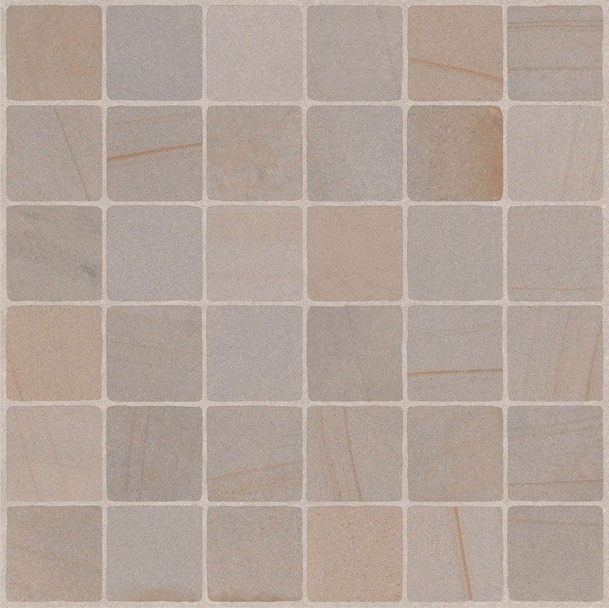 surface group international frontier 20 porcelain paving tile bluestone full color cobblestone cube 24x24 for outdoor application manufactured by landmark