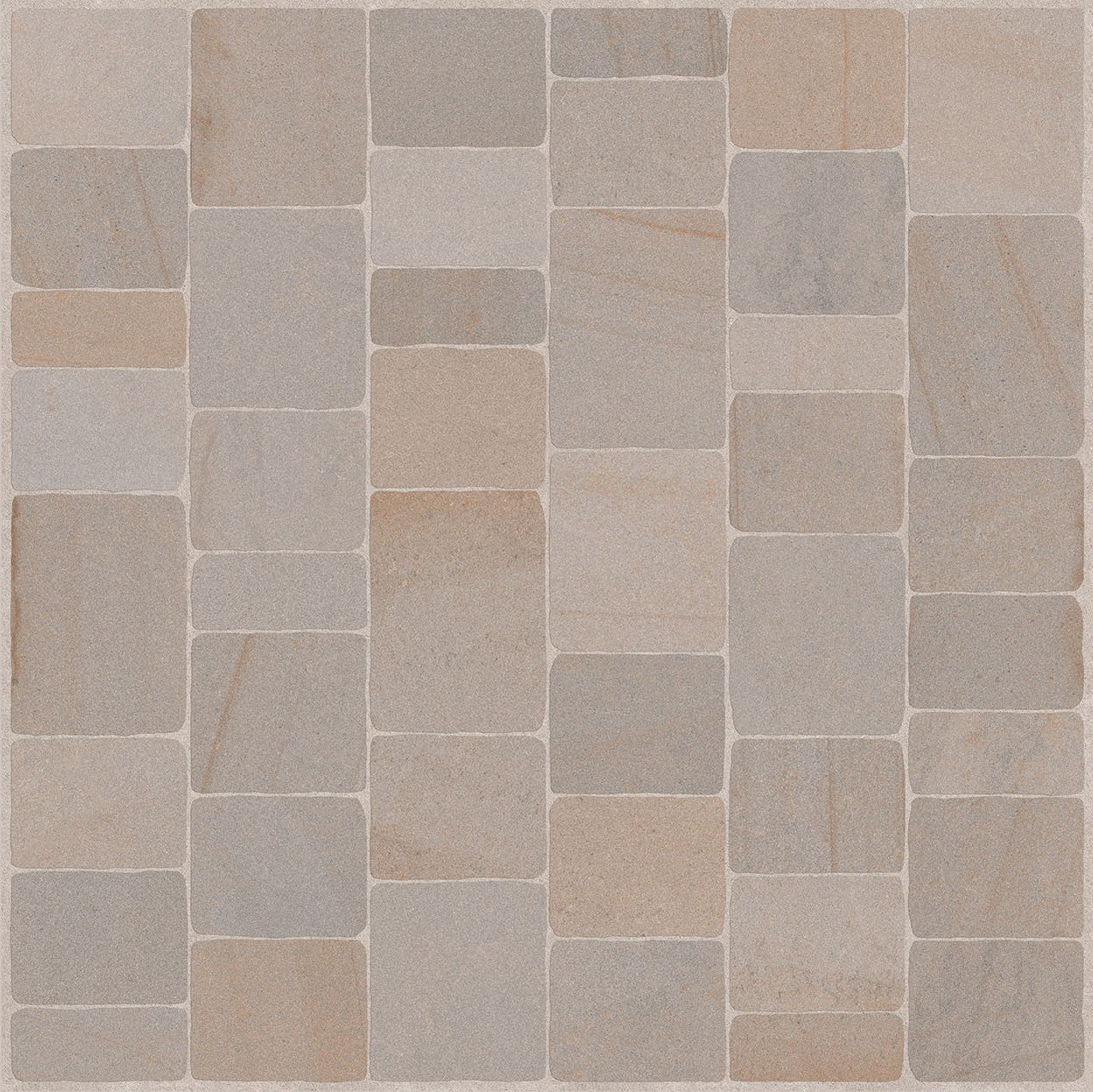surface group international frontier 20 porcelain paving tile bluestone full color cobblestone multisize 24x24 for outdoor application manufactured by landmark