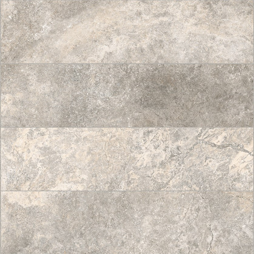 surface group international frontier 20 porcelain paving tile travertine silver cross cut 12x48 for outdoor application manufactured by landmark