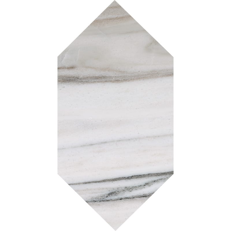 skyline marble natural stone waterjet tile large picket shape polished finish 6 by 12 by 3 of 8 straight edge for interior and exterior applications in shower kitchen bathroom backsplash floor and wall produced by marble systems and distributed by surface group international