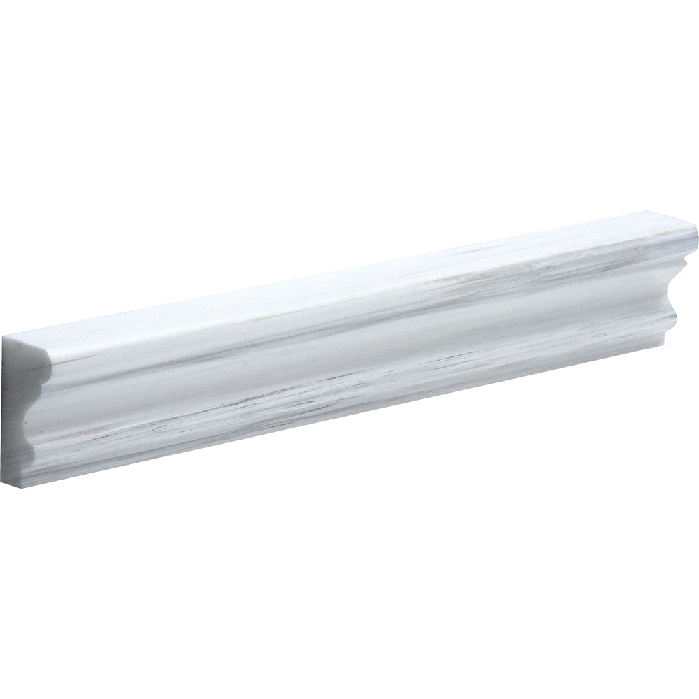 bianco dolomiti classic marble natural stone molding andorra chairrail trim honed finish 2 by 12 by 1 straight edge for interior and exterior applications in shower kitchen bathroom backsplash floor and wall produced by marble systems and distributed by surface group international