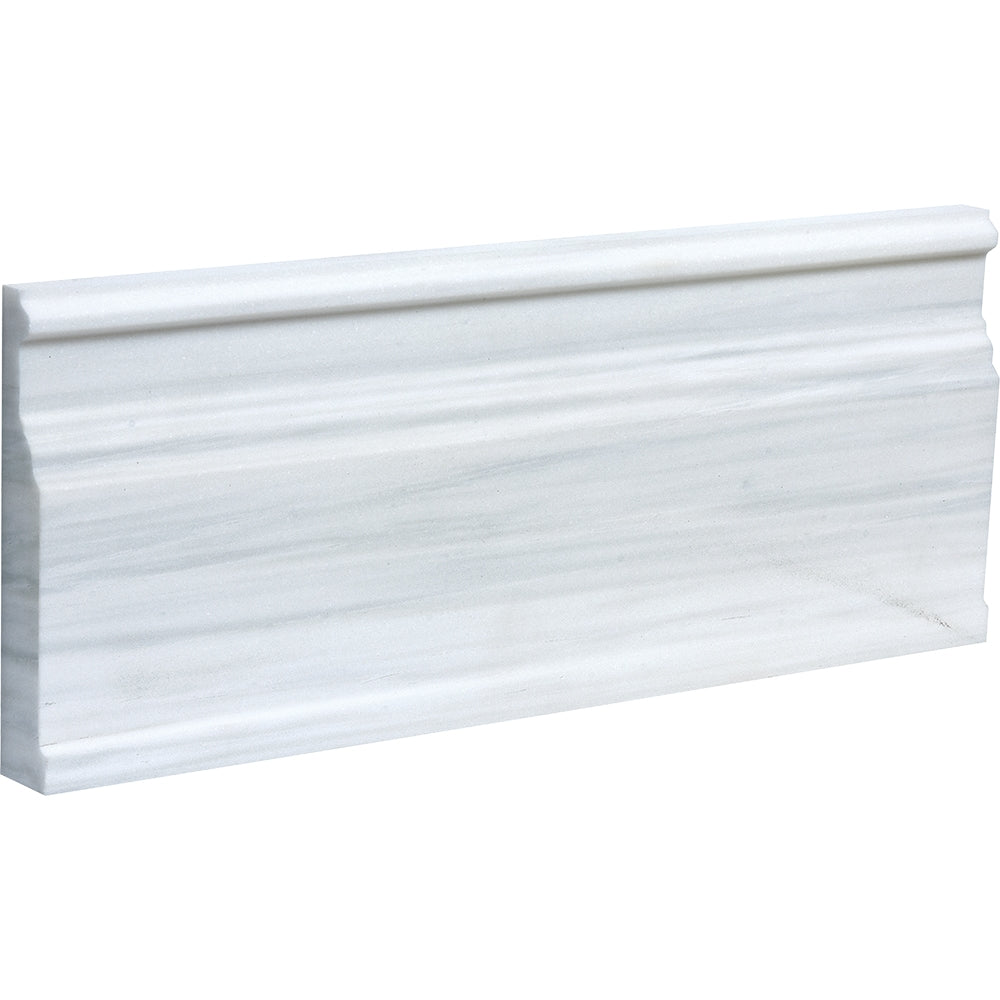 bianco dolomiti classic marble natural stone molding modern base trim honed finish 5 and 1 of 16 by 12 by 15 of 16 straight edge for interior and exterior applications in shower kitchen bathroom backsplash floor and wall produced by marble systems and distributed by surface group international