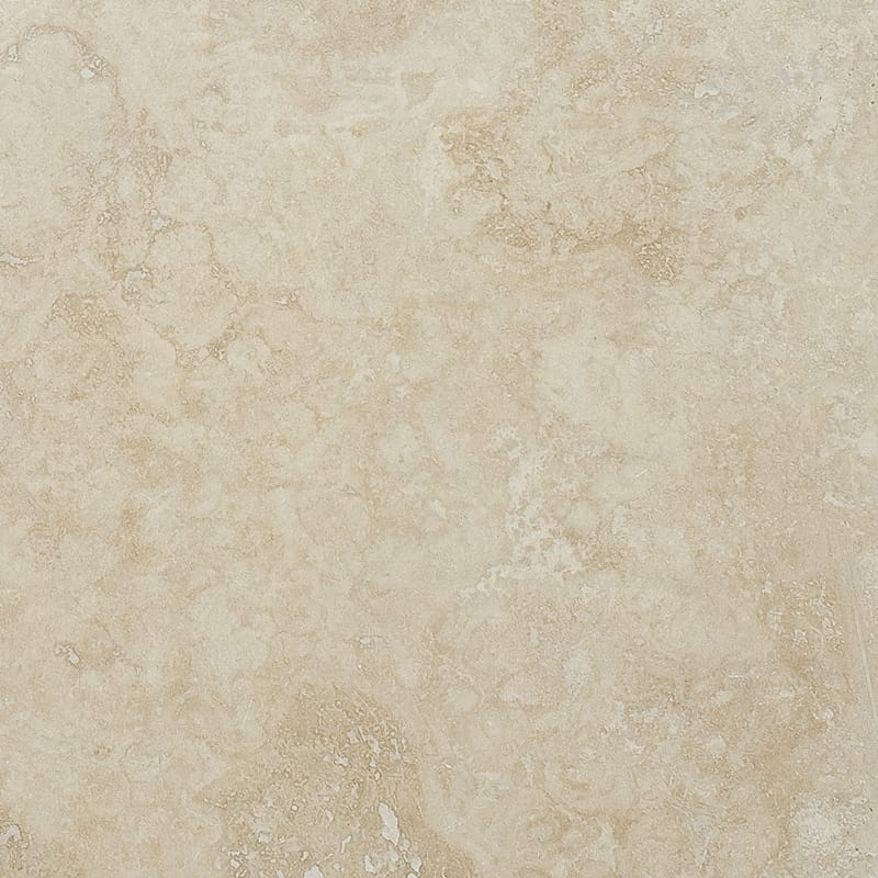 ivory travertine natural stone field tile square shape honed finish filled 18 by 18 by 1 of 2 straight edge for interior and exterior applications in shower kitchen bathroom backsplash floor and wall produced by marble systems and distributed by surface group international