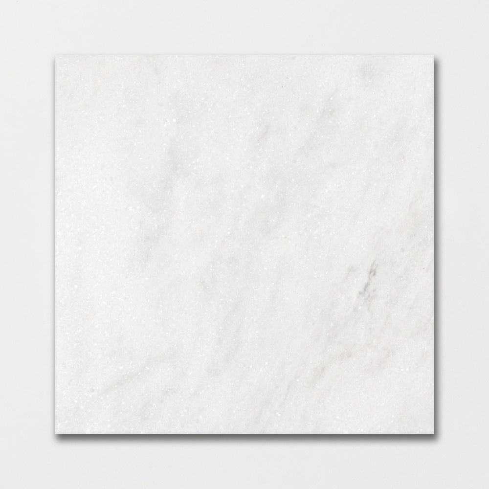 glacier marble natural stone field tile square shape honed finish 18 by 18 by 1 of 2 straight edge for interior and exterior applications in shower kitchen bathroom backsplash floor and wall produced by marble systems and distributed by surface group international