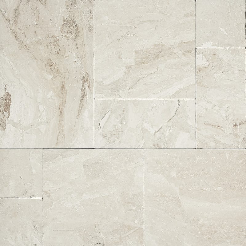 diana royal marble natural stone pattern tile versailles rectangle shape tumbled finish randomxrandomx1 of 2 tumbled finish for interior and exterior applications in shower kitchen bathroom backsplash floor and wall produced by marble systems and distributed by surface group international