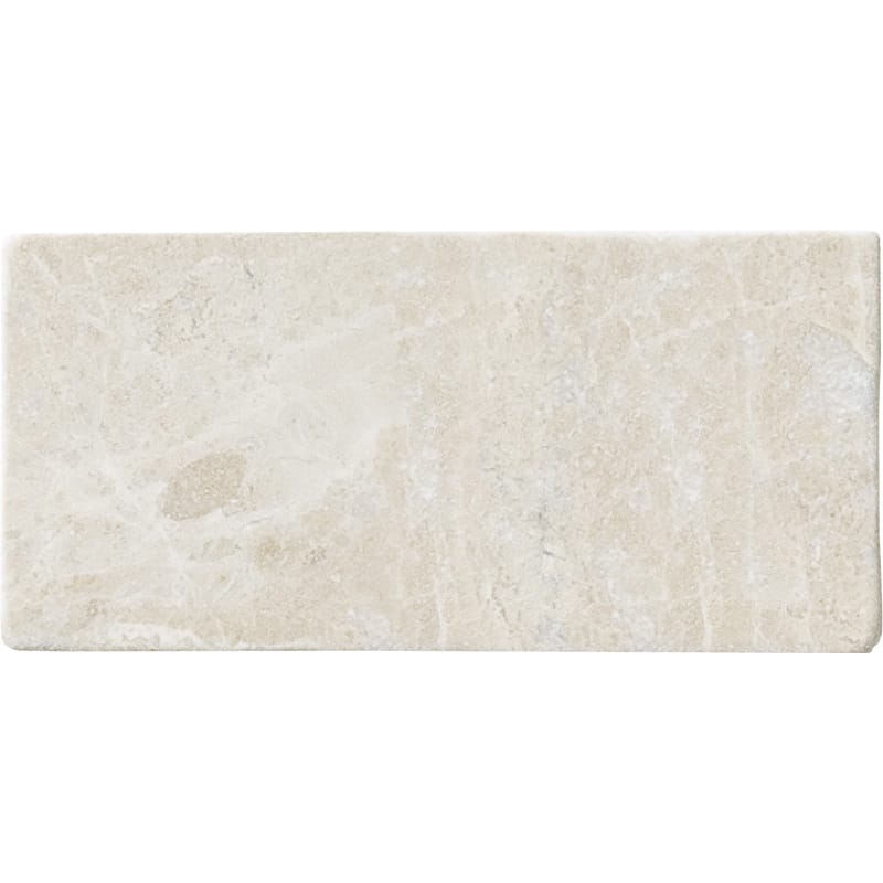 diana royal marble natural stone field tile rectangle shape tumbled finish 3 by 6 by 3 of 8 tumbled finish for interior and exterior applications in shower kitchen bathroom backsplash floor and wall produced by marble systems and distributed by surface group international