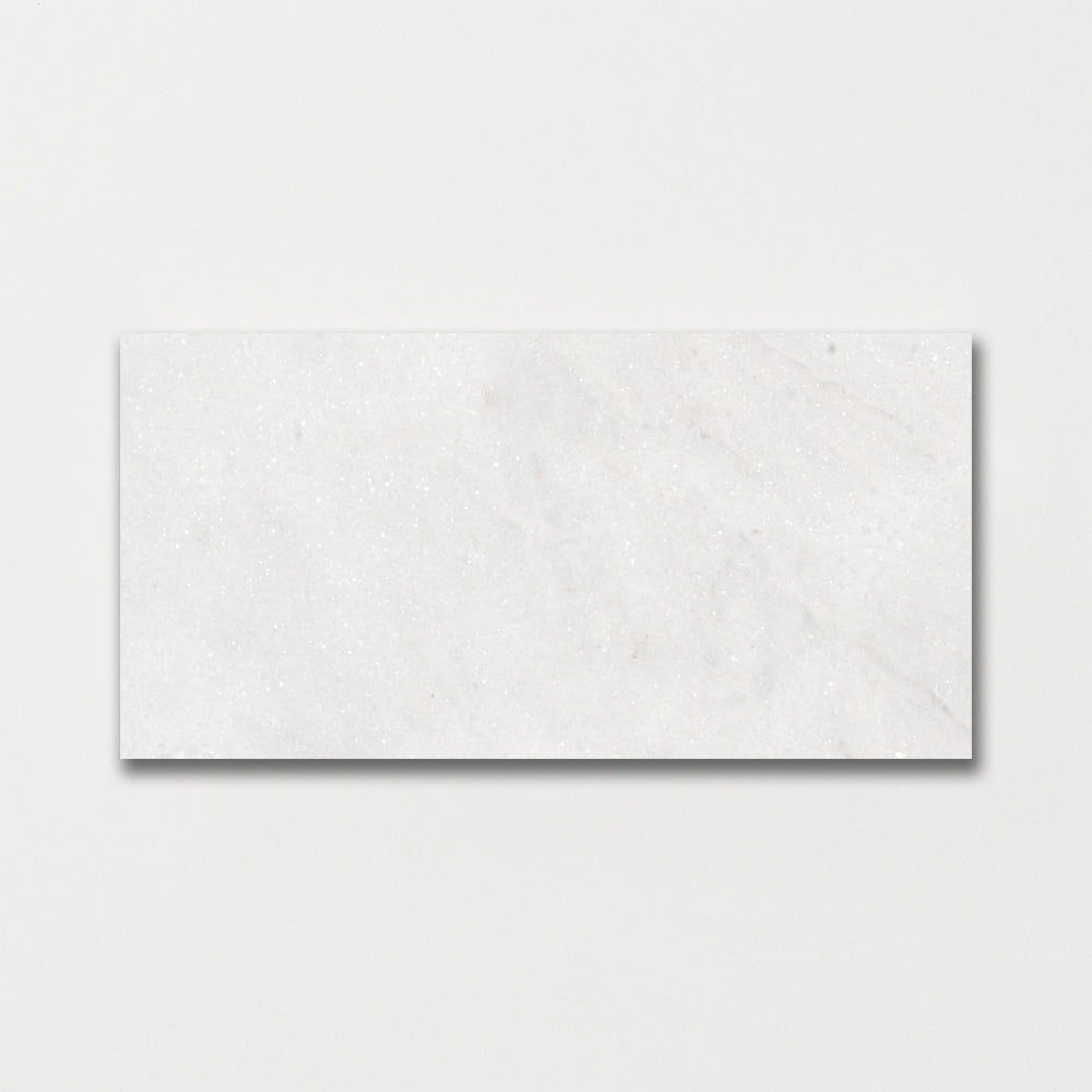 glacier marble natural stone field tile rectangle shape honed finish 6 by 12 by 3 of 8 micro beveled for interior and exterior applications in shower kitchen bathroom backsplash floor and wall produced by marble systems and distributed by surface group international