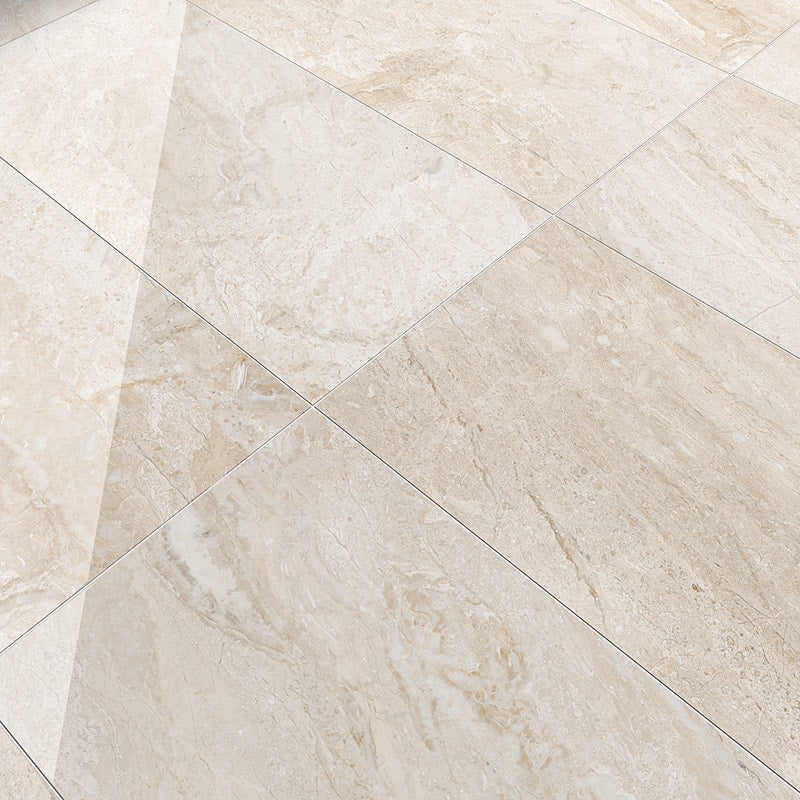 diana royal marble natural stone field tile rectangle shape polished finish 18 by 36 by 3 of 4 straight edge for interior and exterior applications in shower kitchen bathroom backsplash floor and wall produced by marble systems and distributed by surface group international