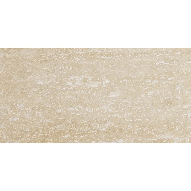 ivory vein cut travertine natural stone field tile rectangle shape honed finish filled 12 by 24 by 1 of 2 straight edge for interior and exterior applications in shower kitchen bathroom backsplash floor and wall produced by marble systems and distributed by surface group international